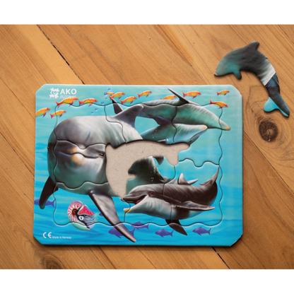 Dolphin puzzle (5-piece / 8-piece)