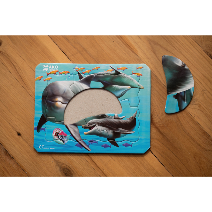 Dolphin puzzle (5-piece / 8-piece)