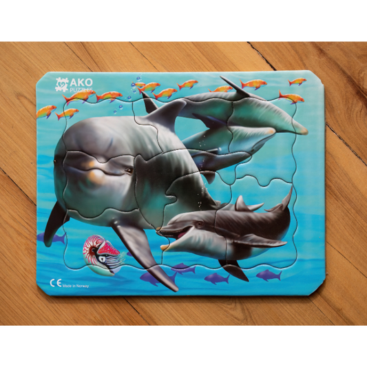 Dolphin puzzle (5-piece / 8-piece)